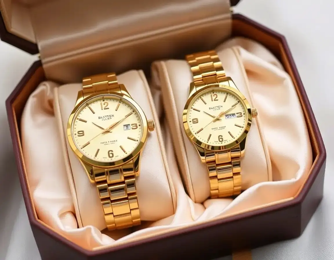 Set di Orologi d'Oro per Coppia