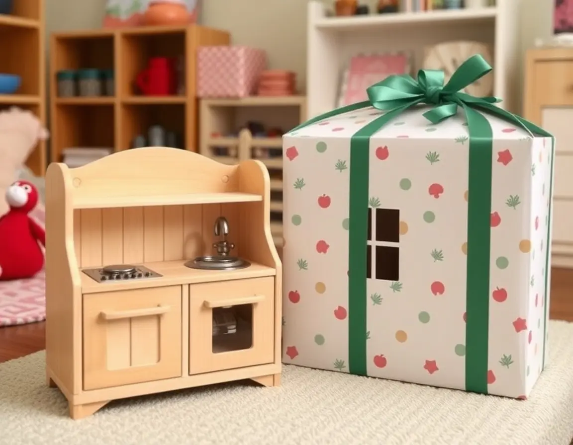 Cucina Giocattolo o Casa delle Bambole in Legno