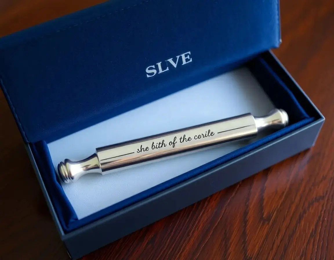 Porta Certificato di Nascita in Argento Sterling