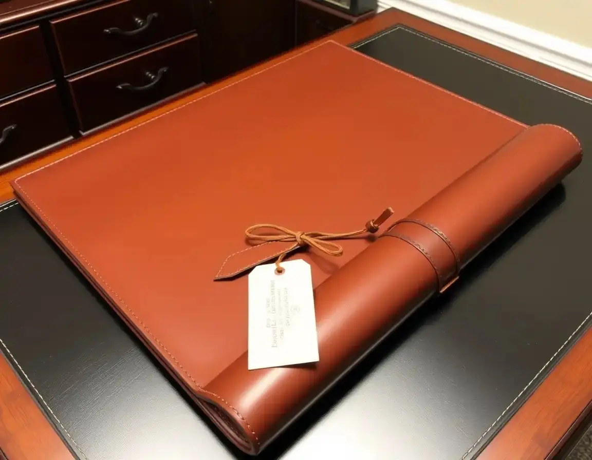 Tappetino da Scrivania in Pelle Organizzatore