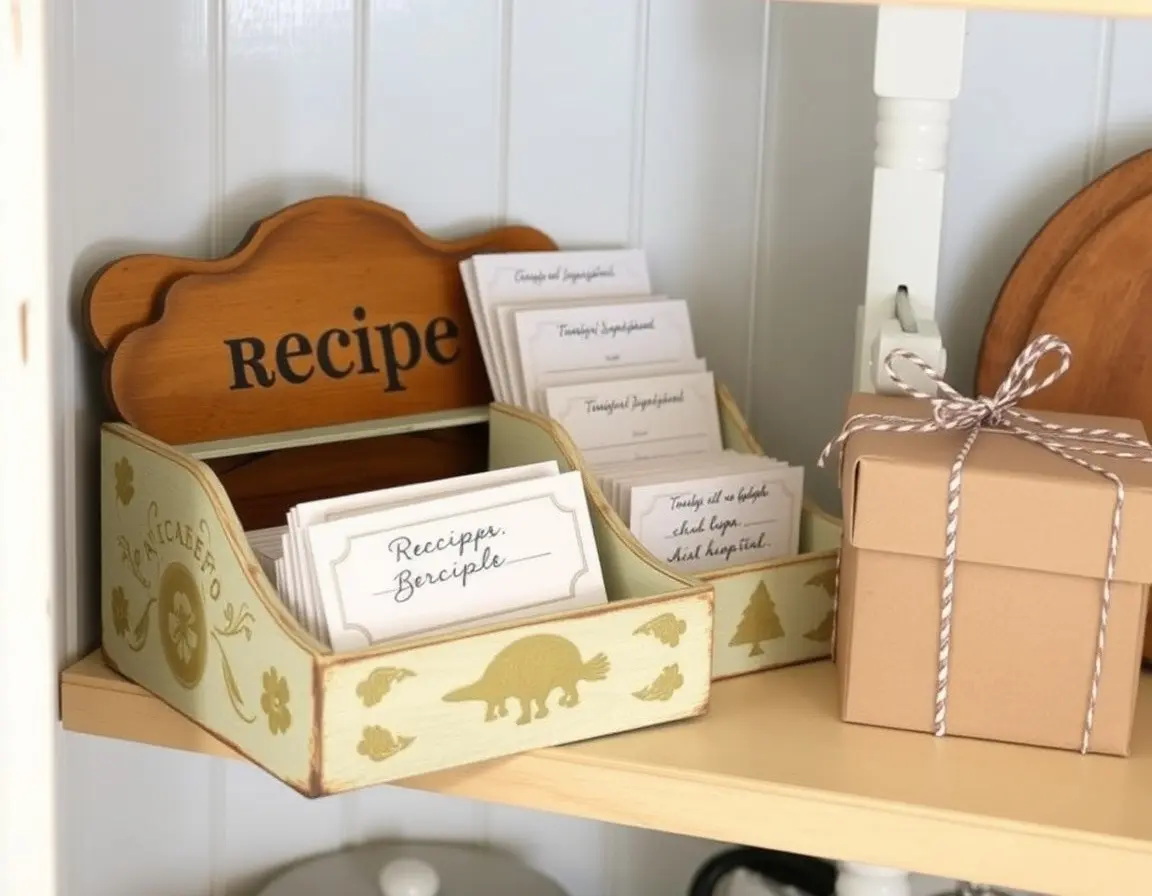 Scatola Organizzatrice di Ricette per la Donna che ama cucinare