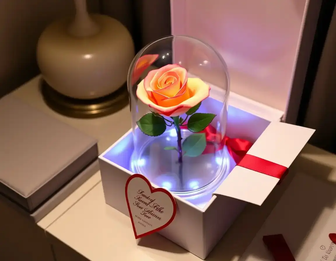 Rosa Eterna sotto Campana di Vetro