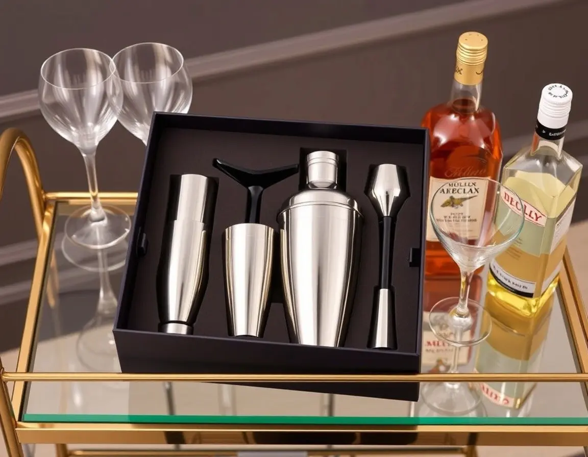 Set shaker cocktail professionale in acciaio inossidabile