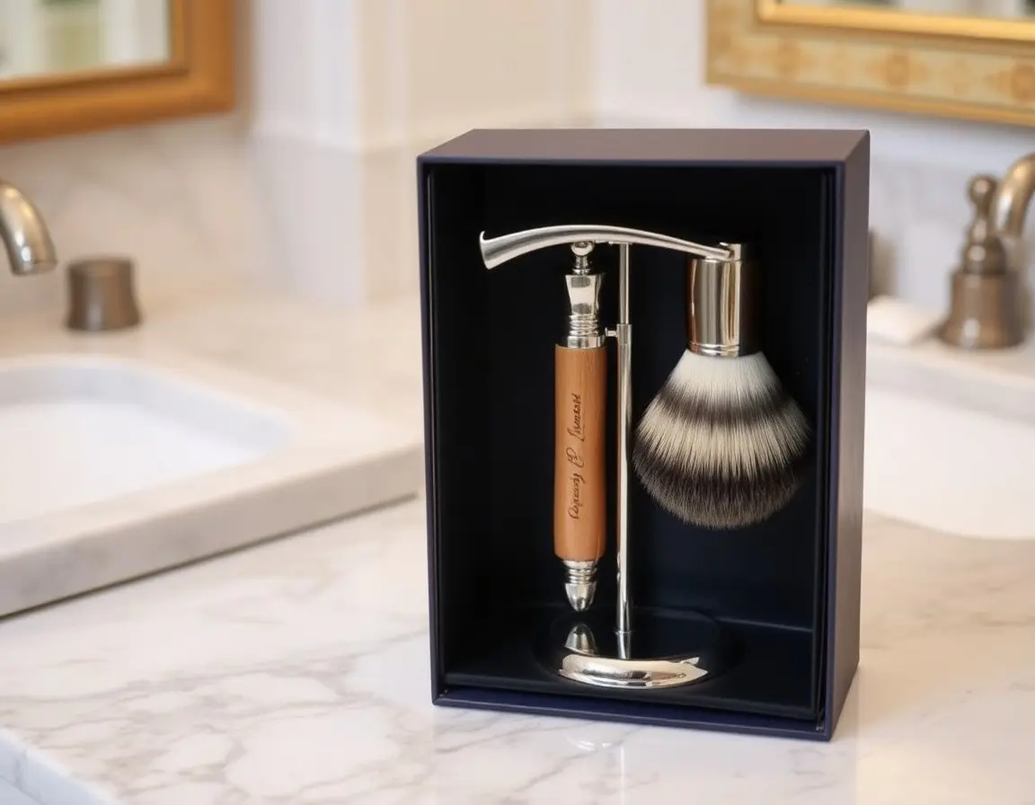 Kit da Barba Premium con Pennello e Rasoio