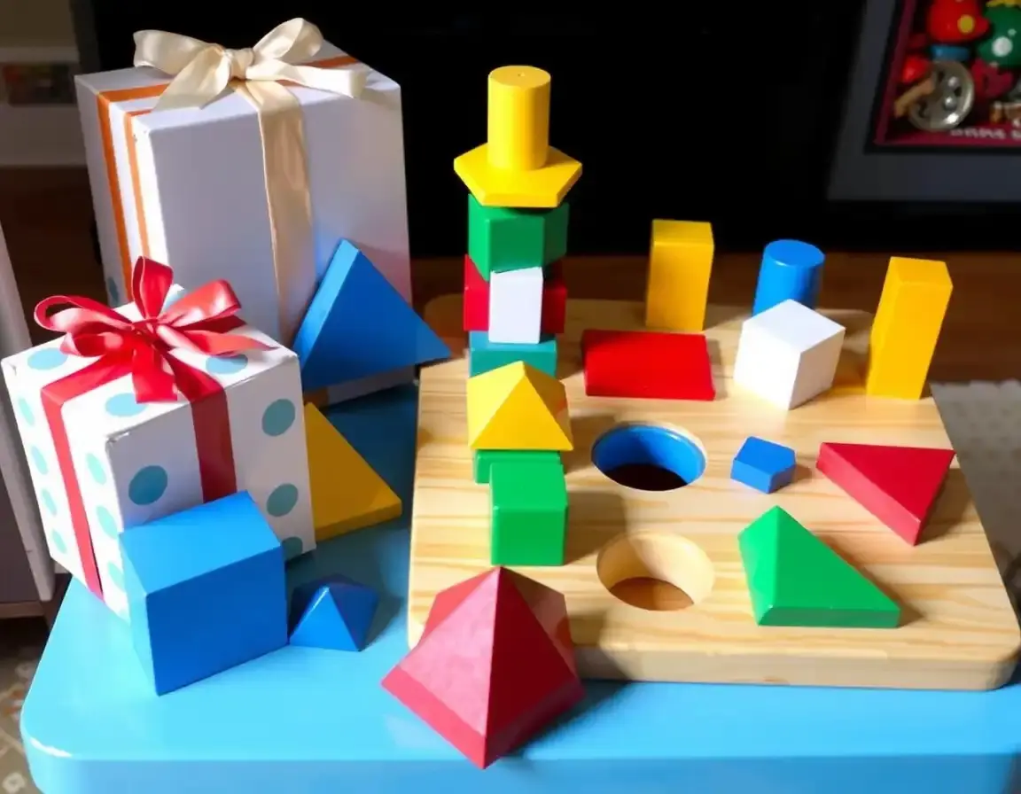 Gioco in legno per l'ordinamento delle forme