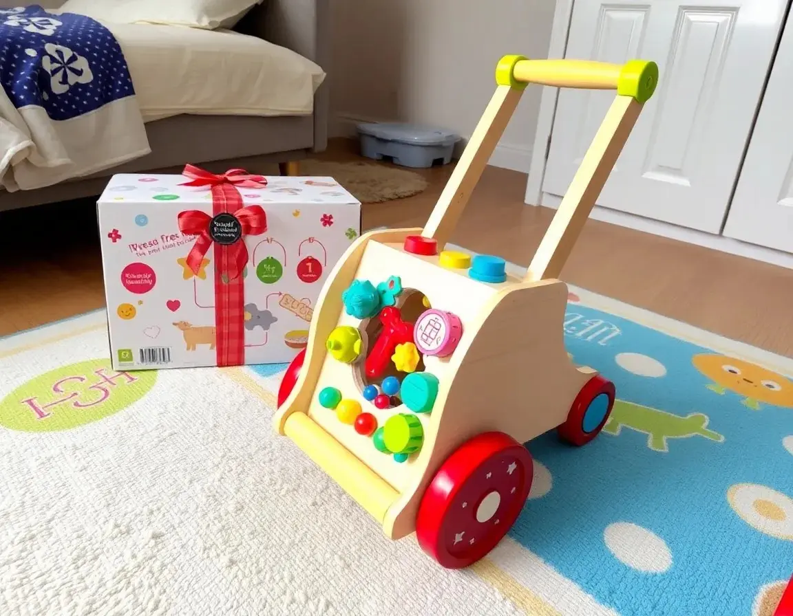 Carrello primi passi in legno