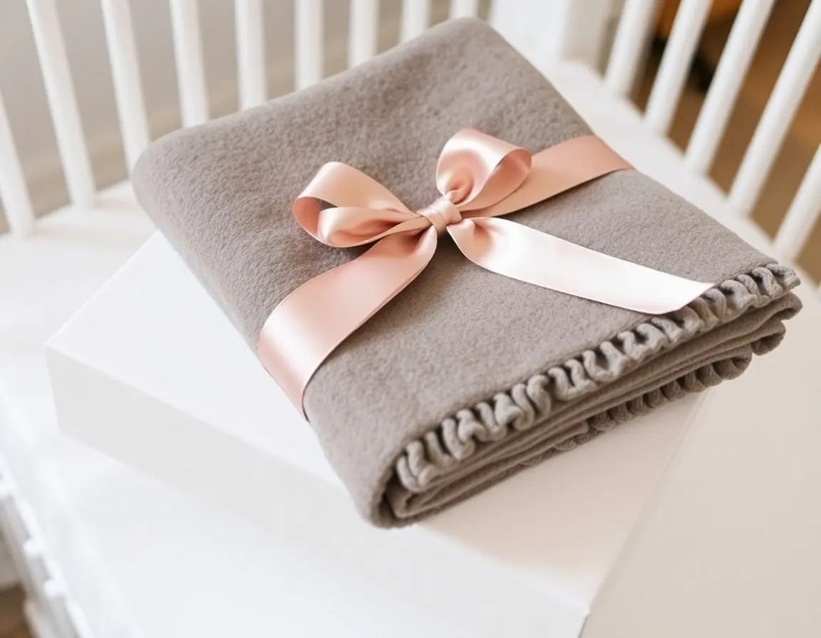 Coperta per Neonato in Misto Cashmere