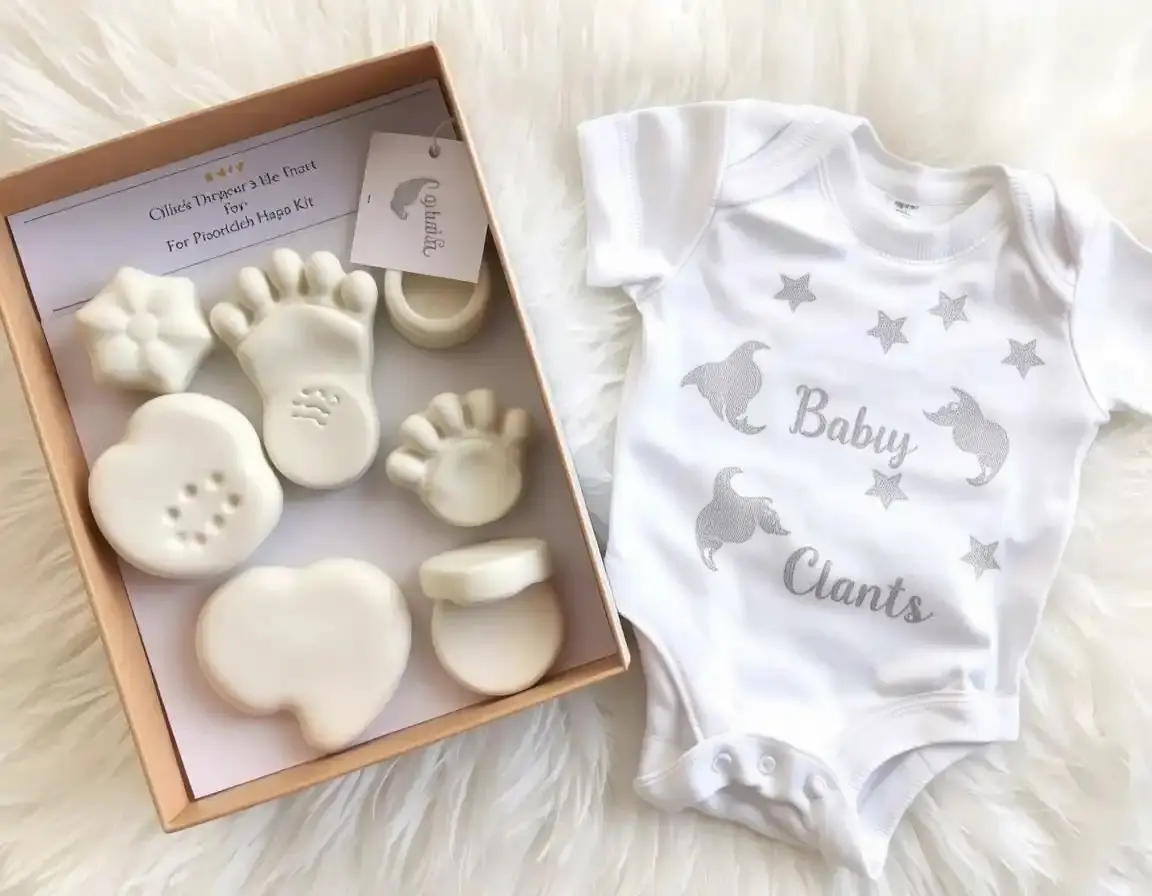 Kit per impronte di mani e piedi in argilla