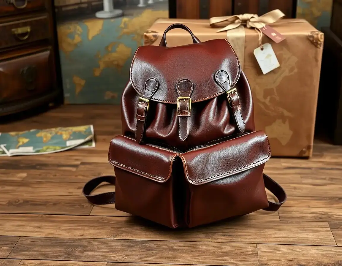 Zaino in Pelle per Laptop/Viaggio