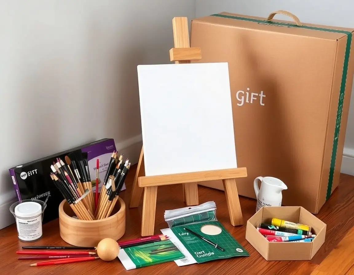 Cavalletto di Alta Qualità e Set di Materiali Artistici