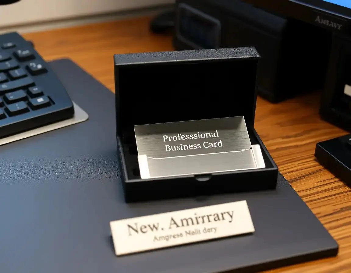 Porta Biglietti da Visita Professionale in metallo