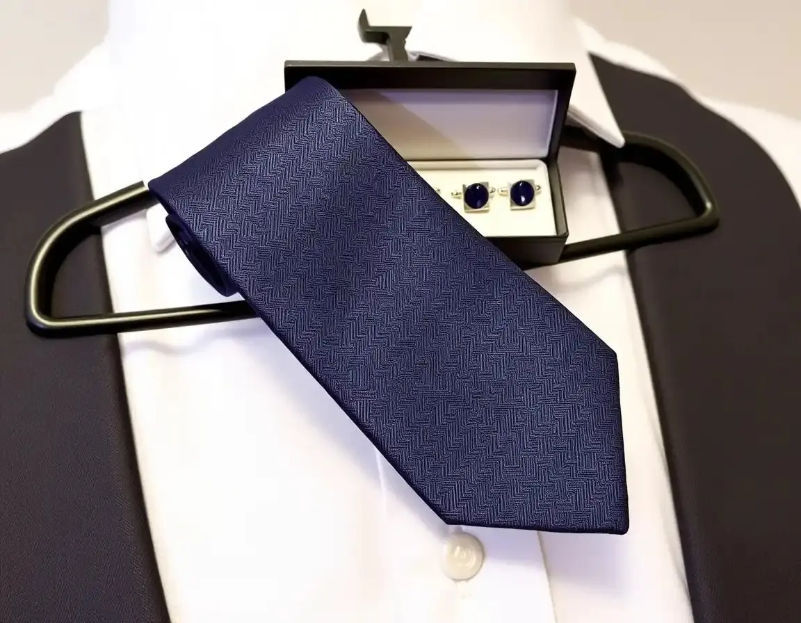 Set di Cravatta e Gemelli in seta