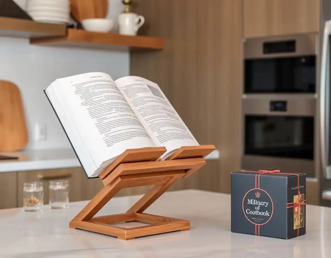 Supporto Regolabile per Libri di Cucina