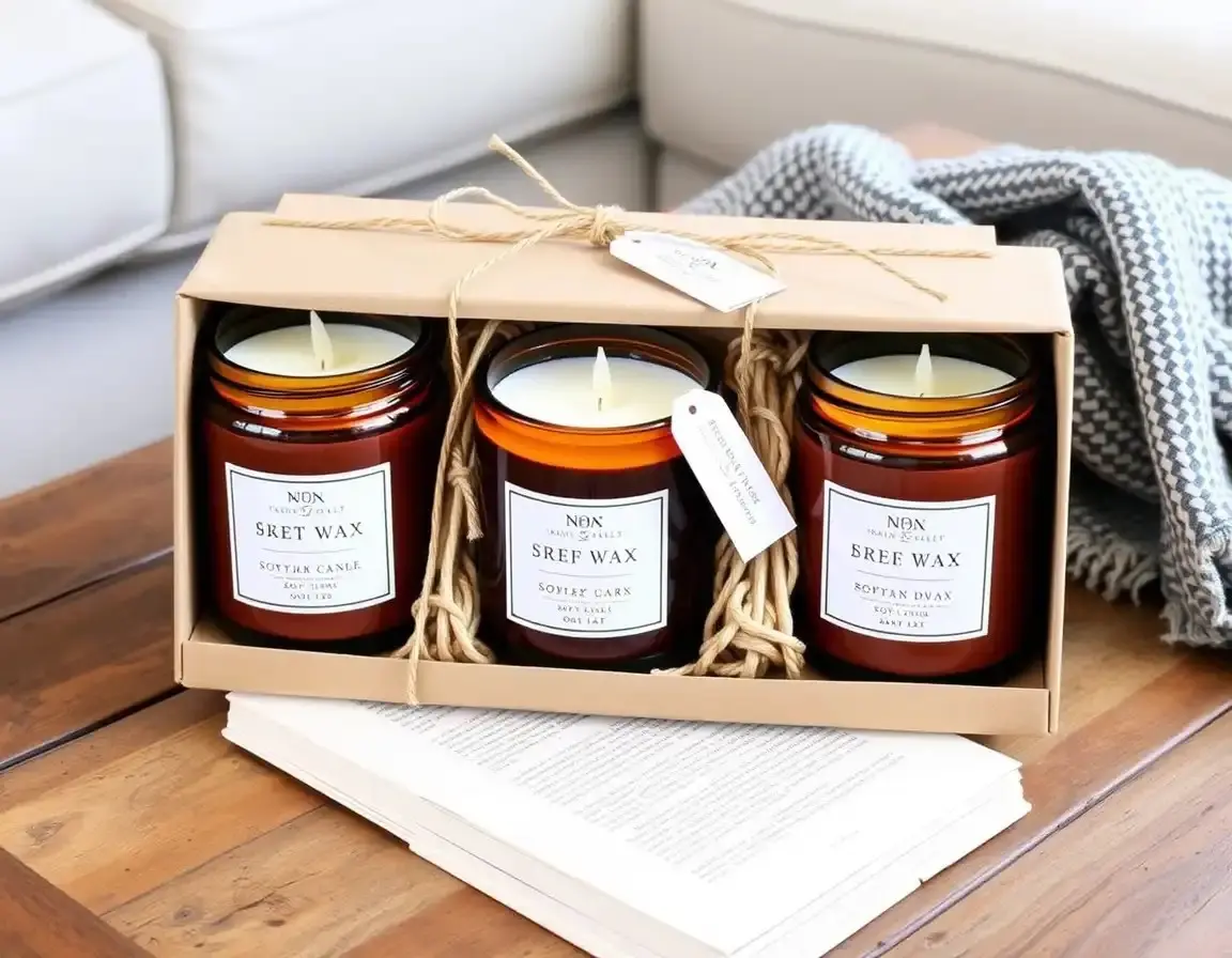 Set di Candele Profumate in Cera di Soia