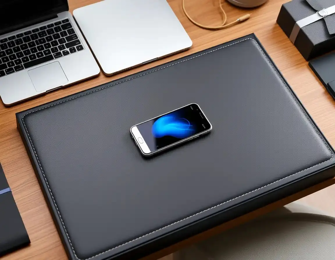 Tappetino Scrivania con Ricarica Wireless