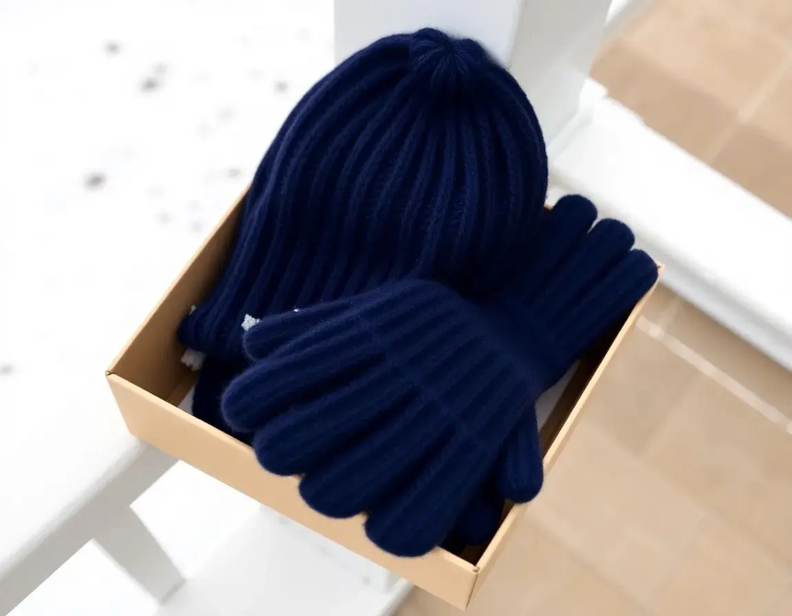 Set Cappello e Guanti in Lana Merino