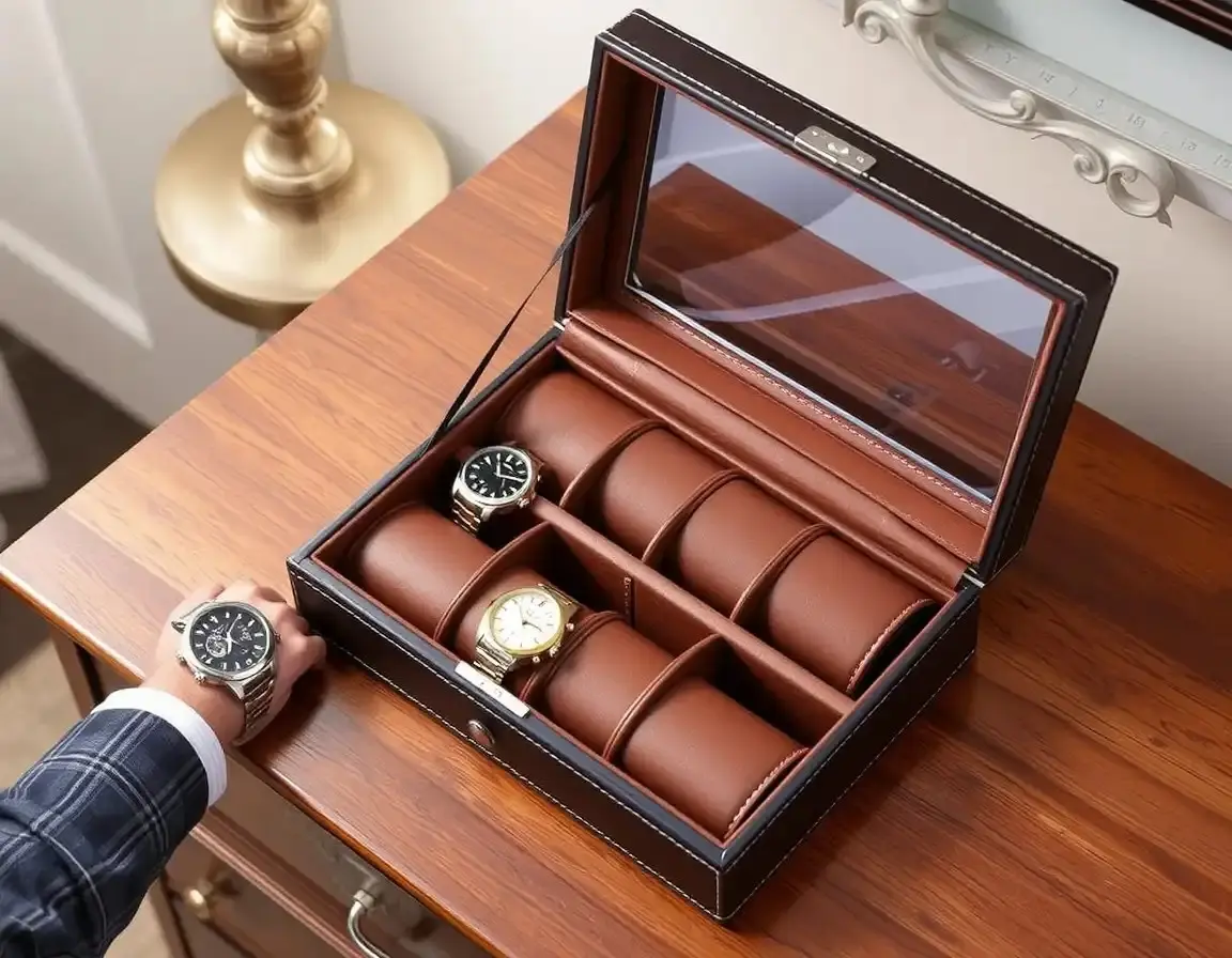 Custodia da Viaggio in Pelle per Orologi