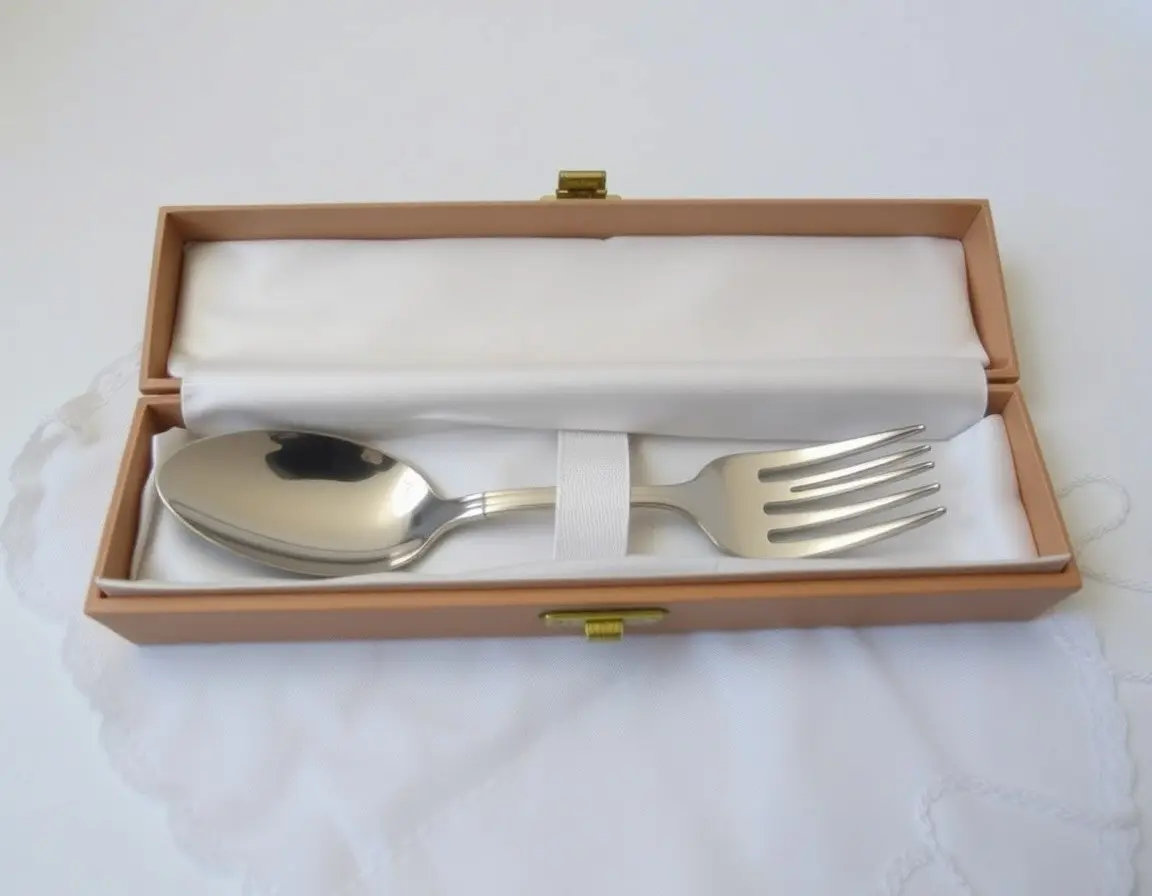 Set di Posate d'Argento per Neonati