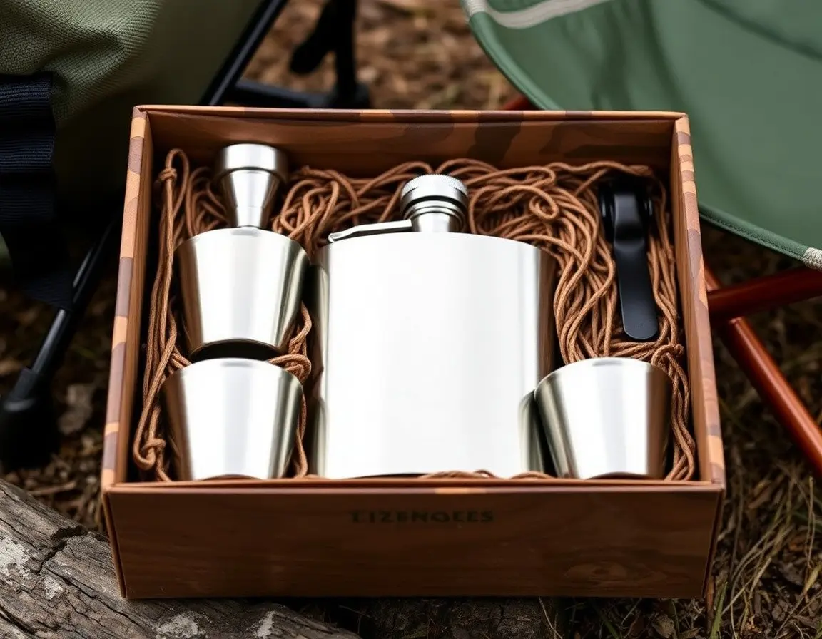 Set di Fiaschette in Acciaio Inox