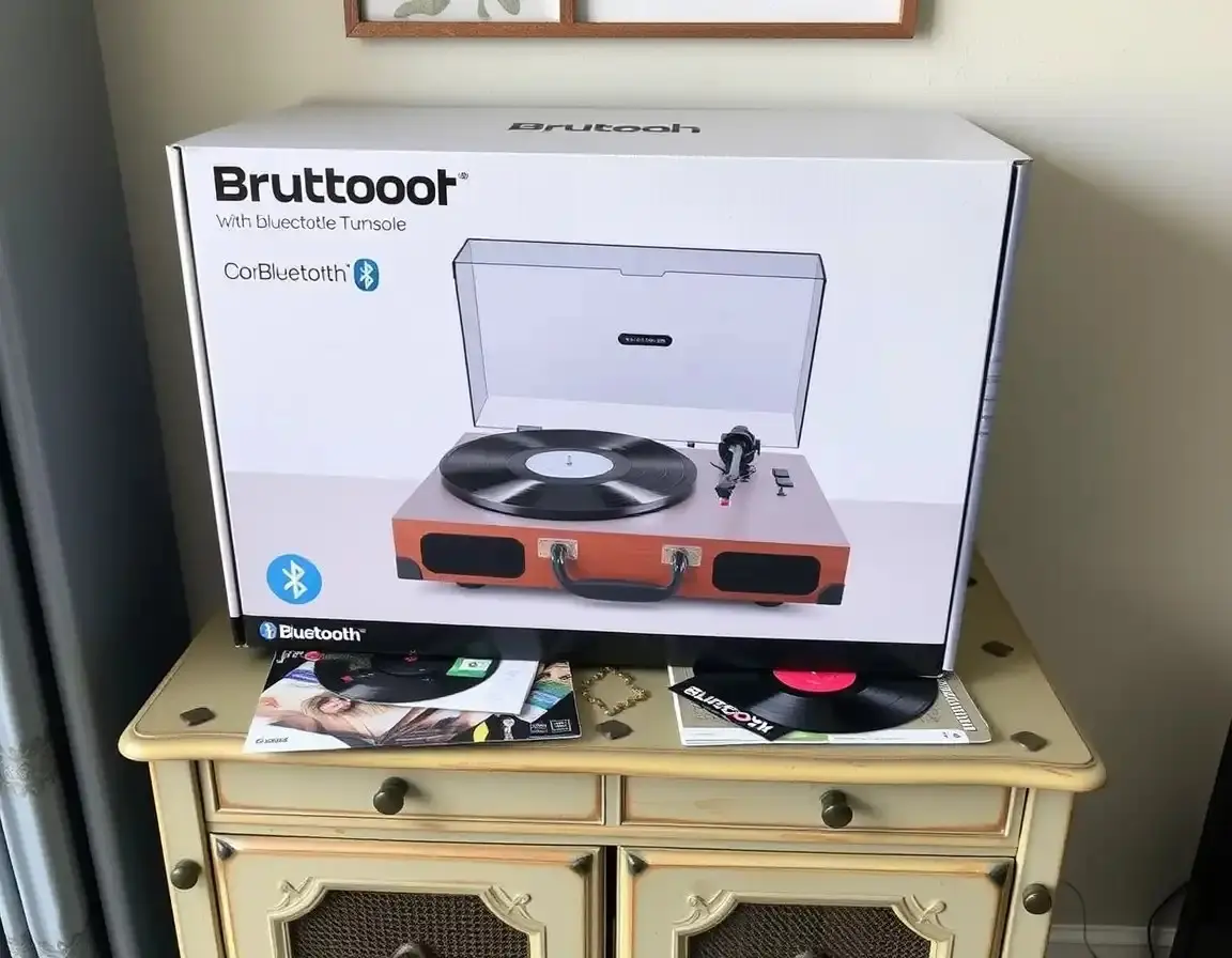 Giradischi Bluetooth con Look Retrò