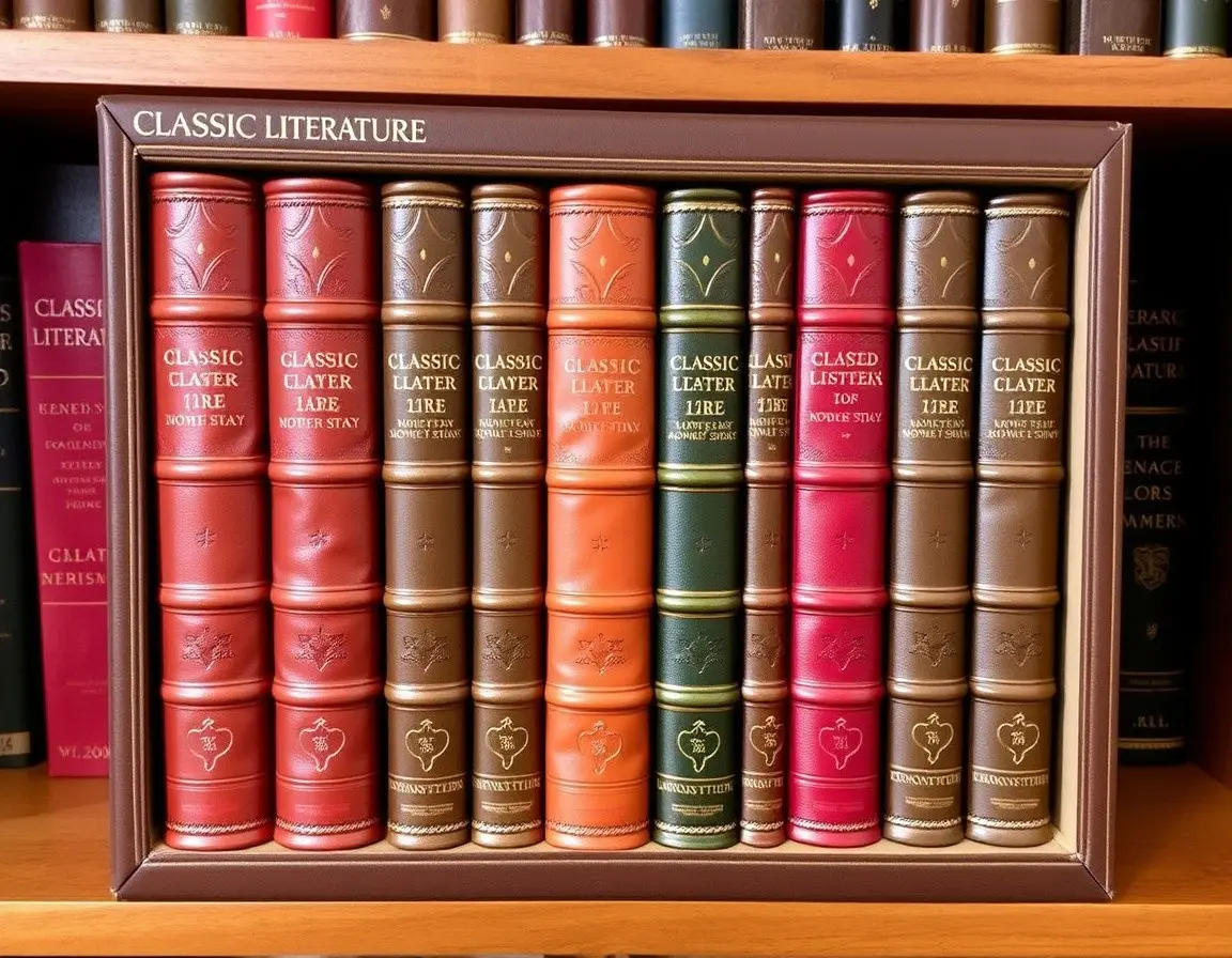 Set di Romanzi Classici Rilegati in Pelle