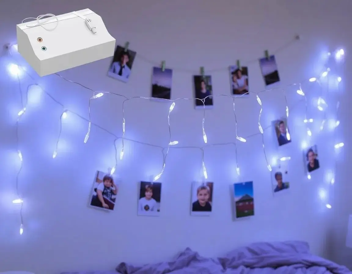 Lucine fatate con clip per foto