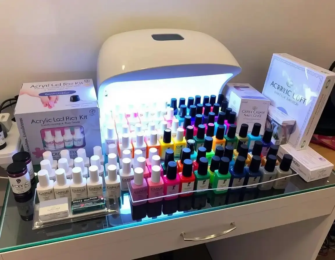 Kit Unghie Acrilico con Lampada UV