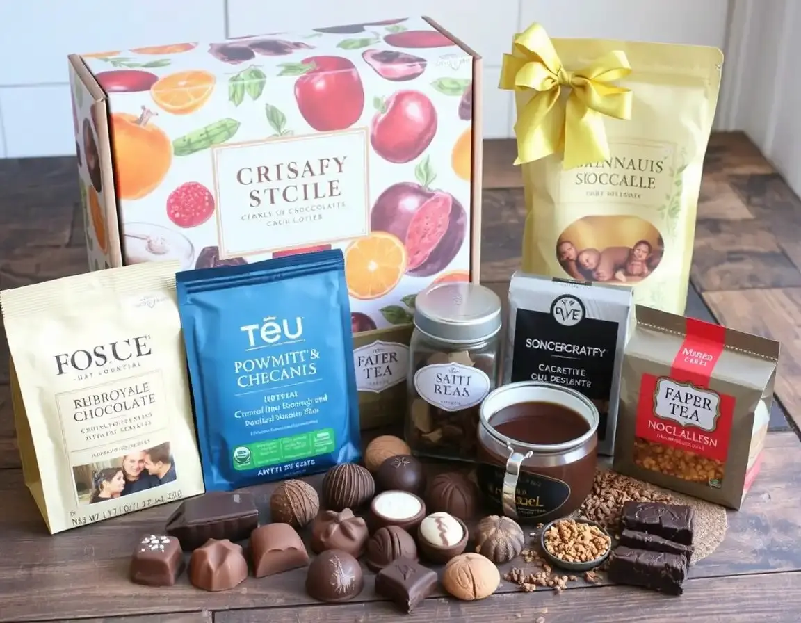 Confezione regalo di cioccolato e tè gourmet