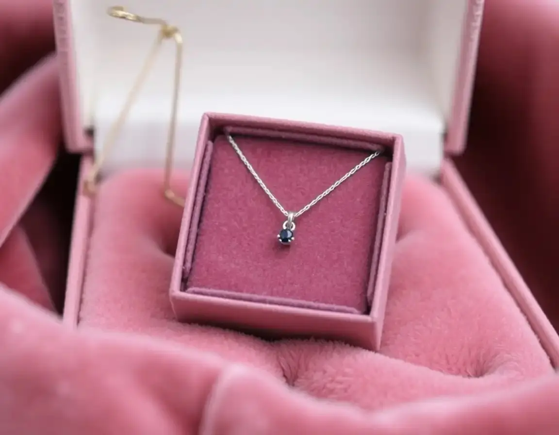 Fine Sterling Silver Necklace with Gemstone