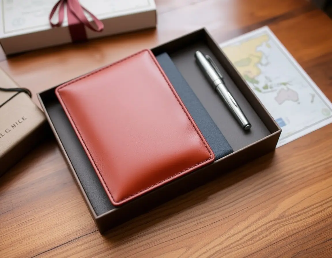 Portadocumenti in pelle per viaggi