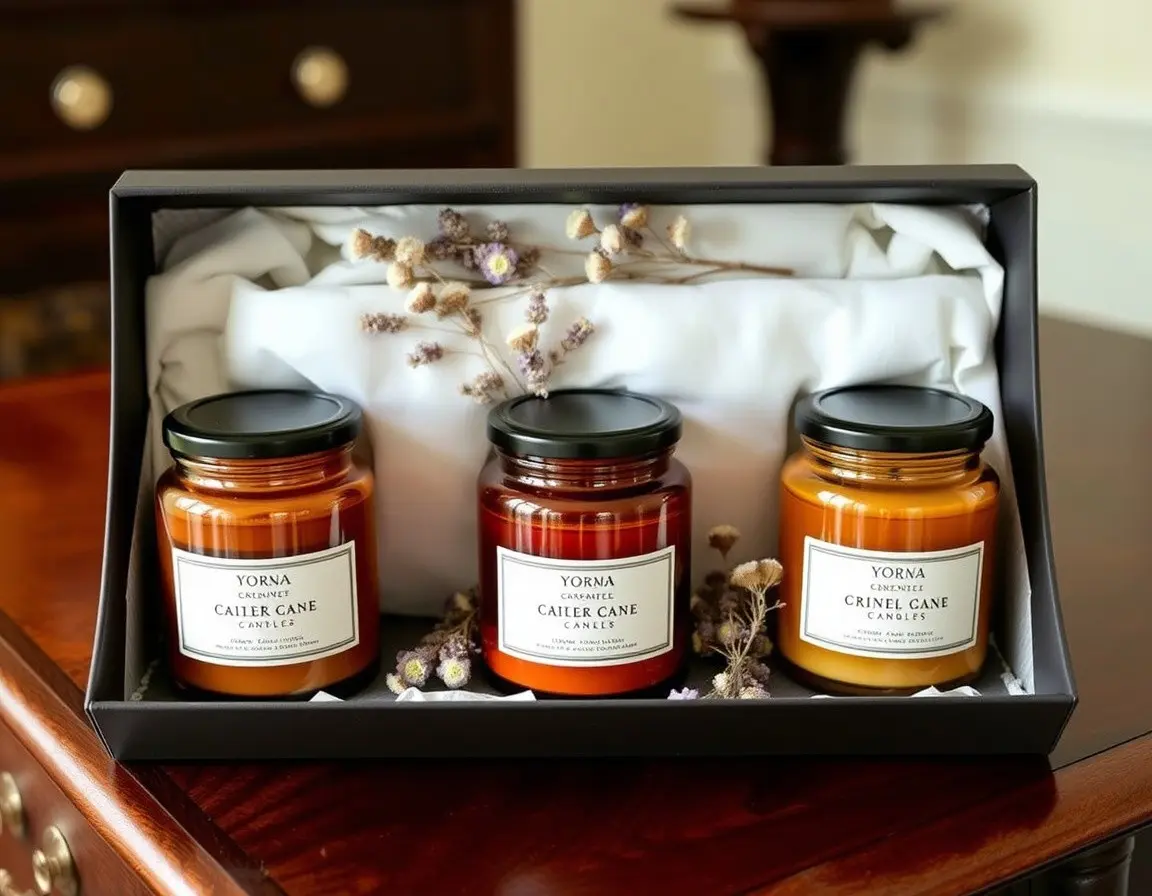 Set di candele profumate di lusso per regalo natale donna