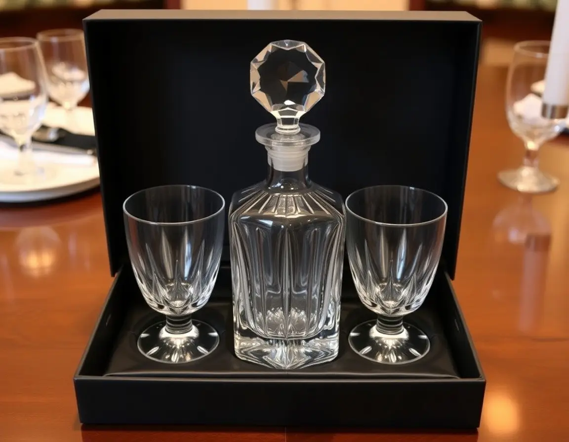 Set decanter e bicchieri in cristallo