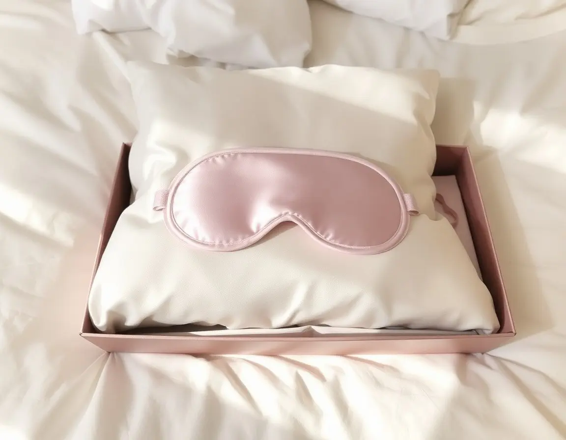 Set Federa di Seta e Mascherina per Occhi