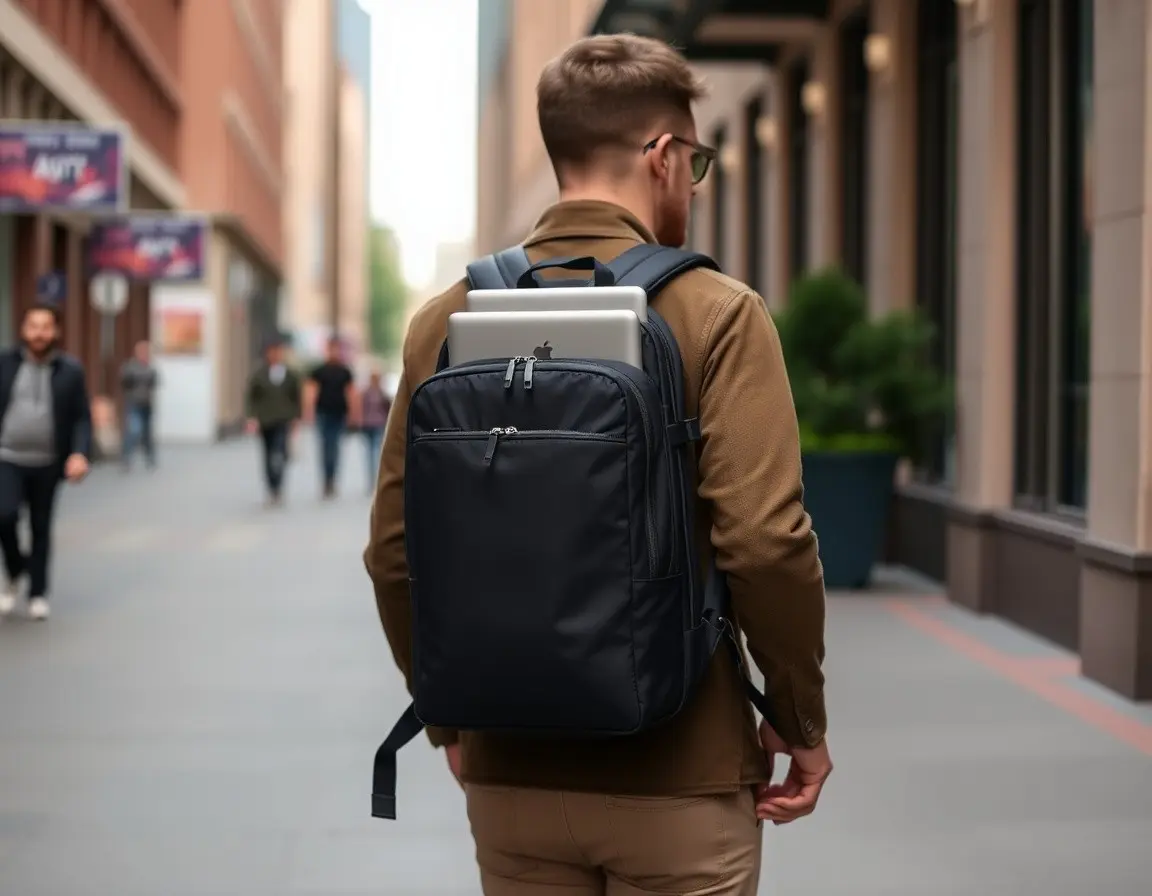 Zaino tech impermeabile per laptop e accessori