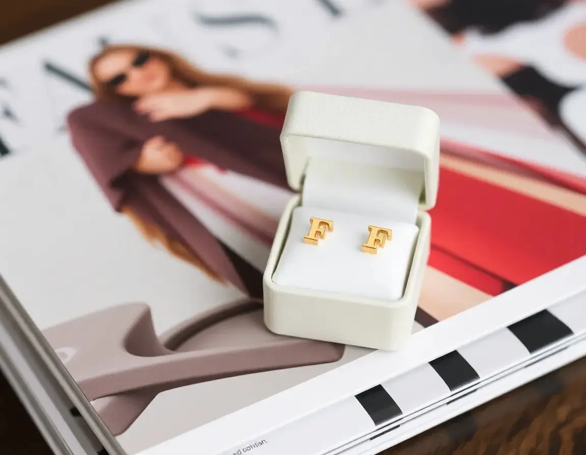 Orecchini Iniziali Placcati Oro