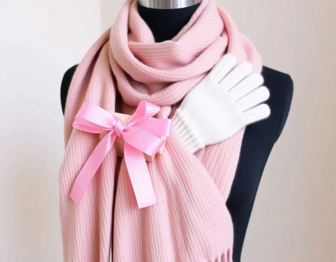 Set Sciarpa e Guanti in Cashmere