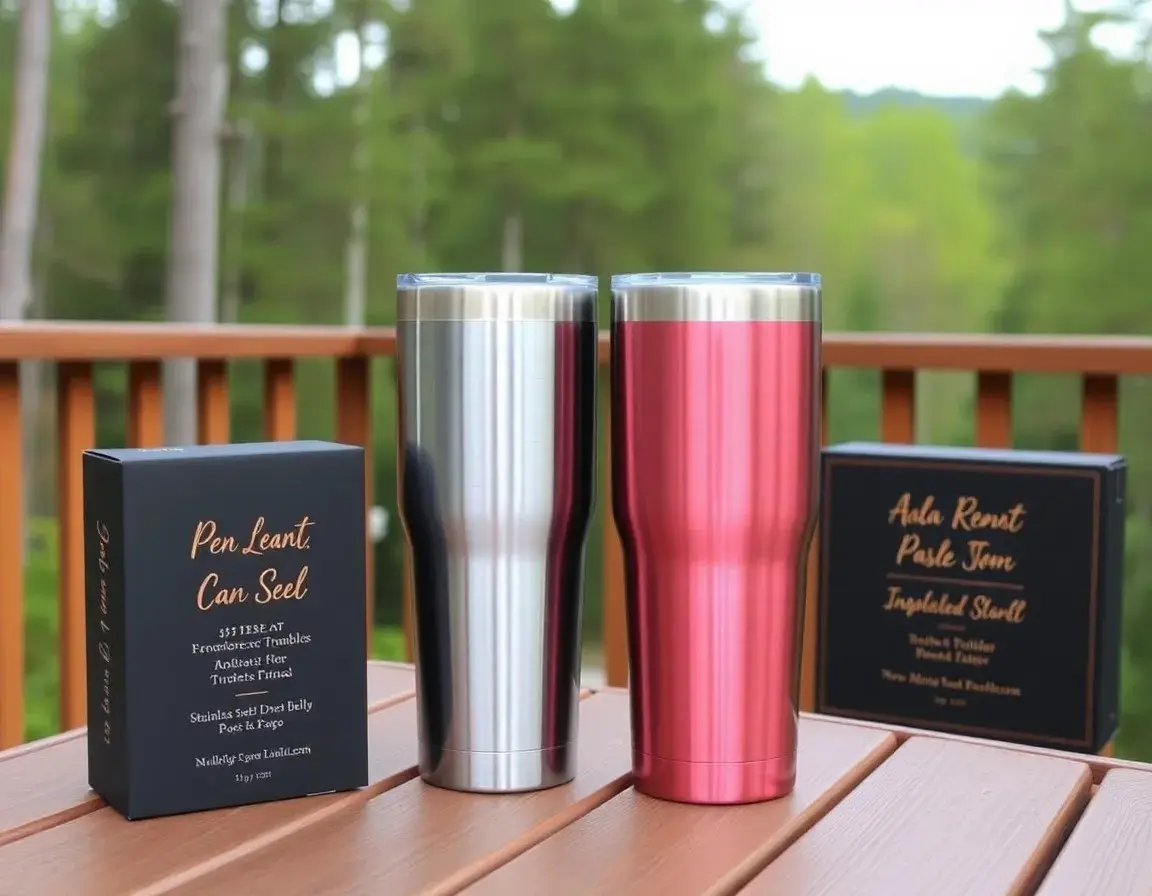 Set di bicchieri termici in acciaio inox