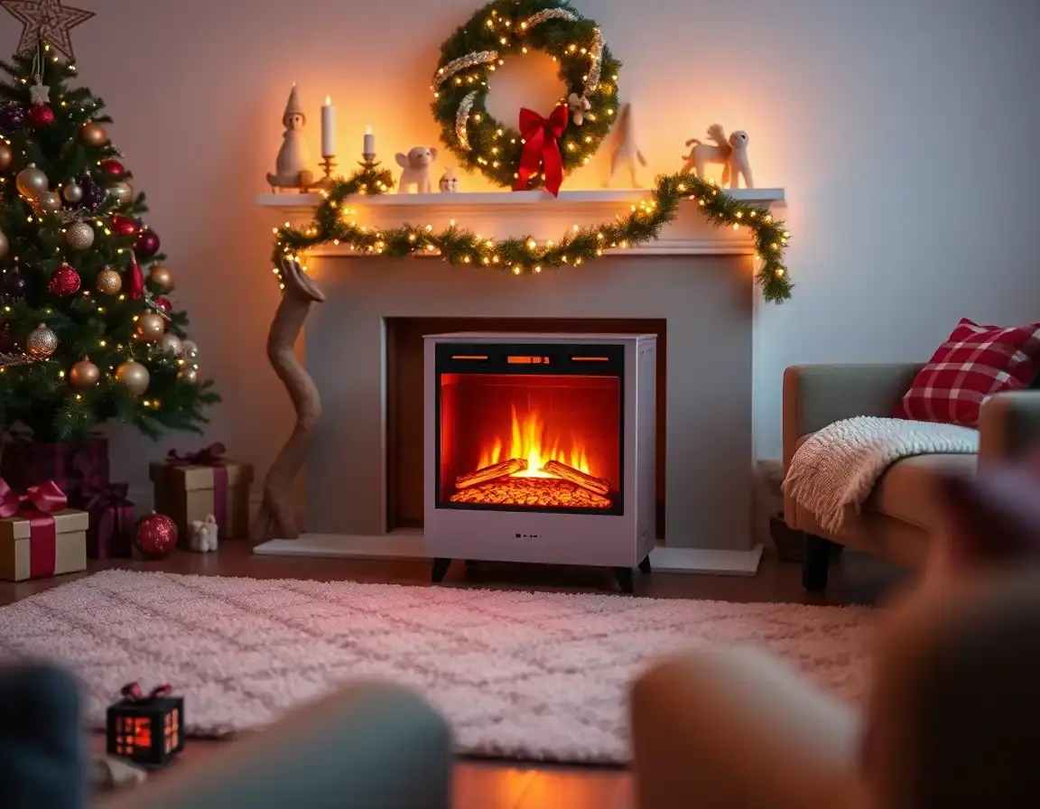 Stufa Elettrica a Effetto Camino