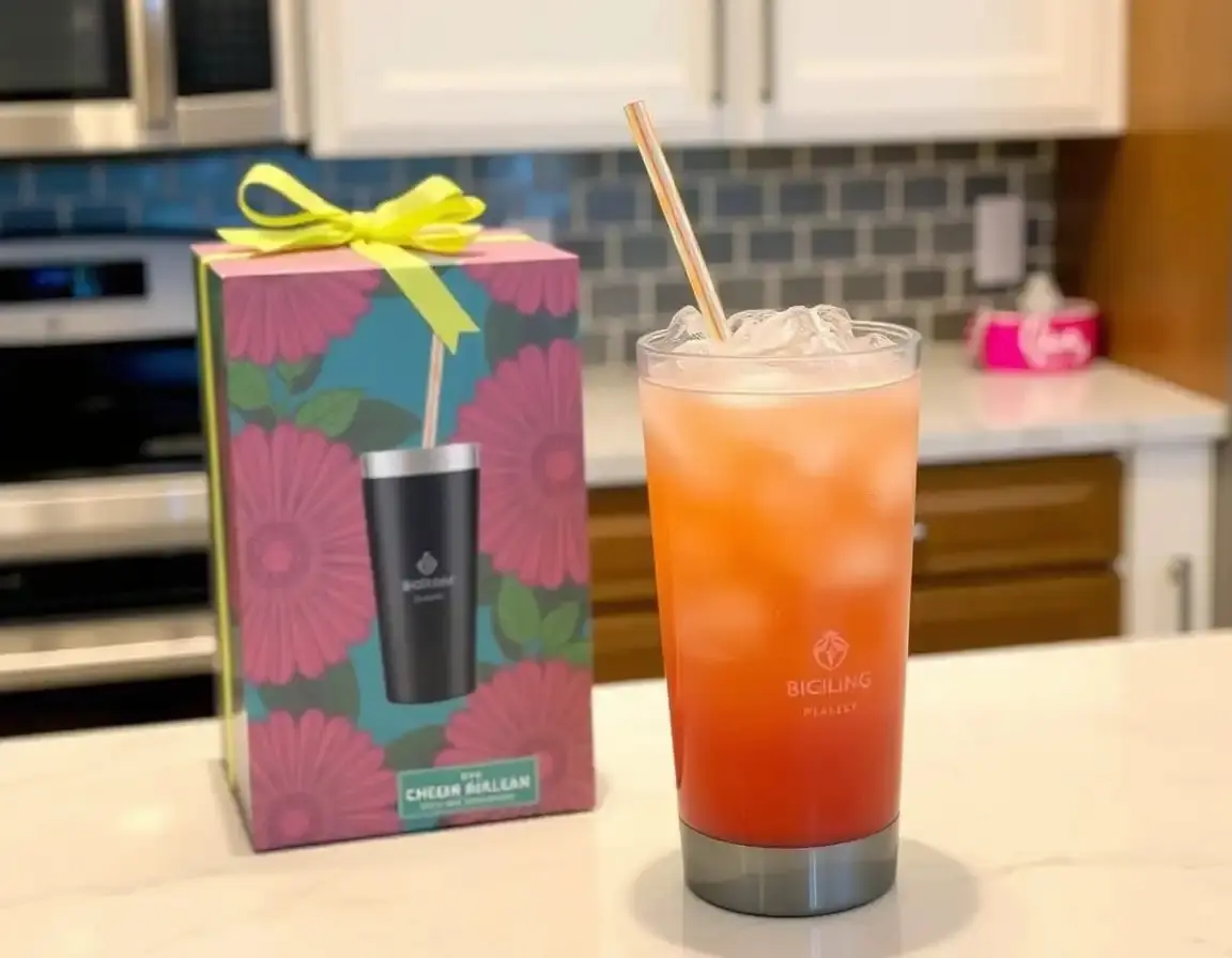 Tazza Termica Isolante con Cannuccia