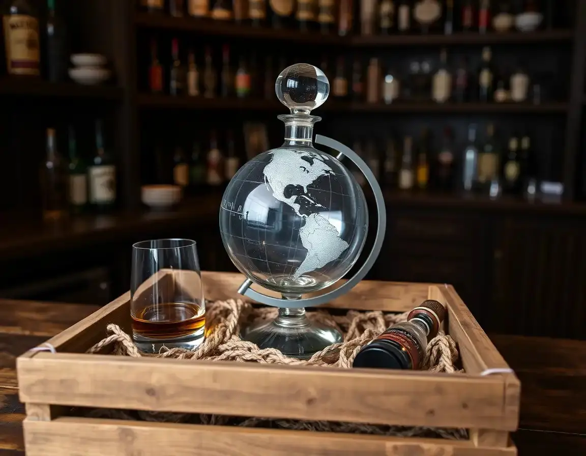 Set Decanter Globo per Whiskey