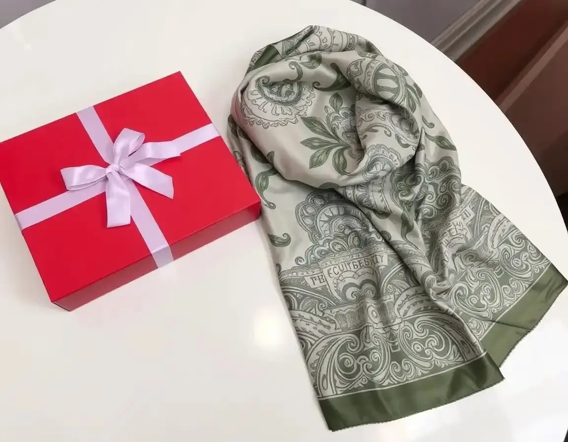 Foulard di Seta con Stampa Artistica