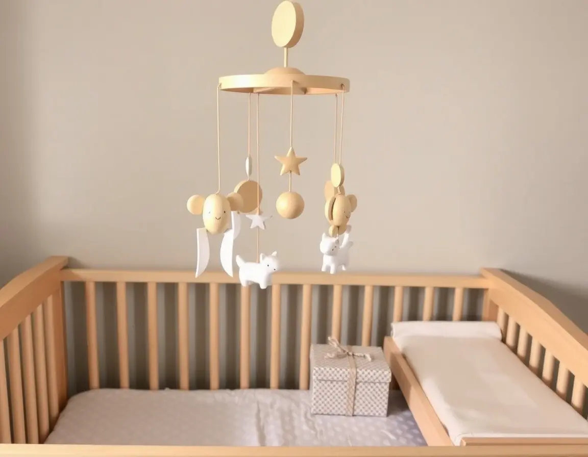 Giostrina Musicale per Culla in Legno per Bambini