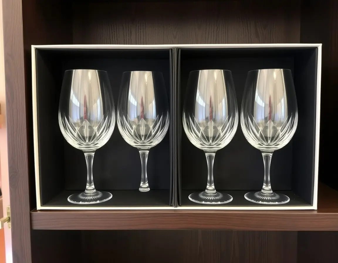 Set di Bicchieri da Vino in Cristallo