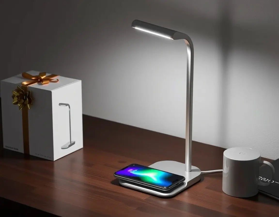 Lampada da Tavolo a LED con Ricarica Wireless