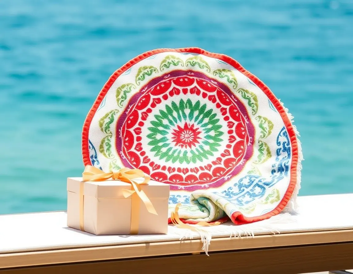 Telo Mare Rotondo o a Tinta Unita di Lusso