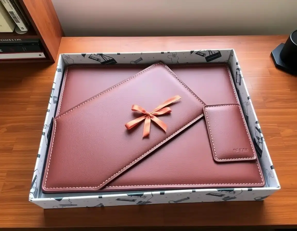 Tappetino in Pelle per Scrivania Organizzatore