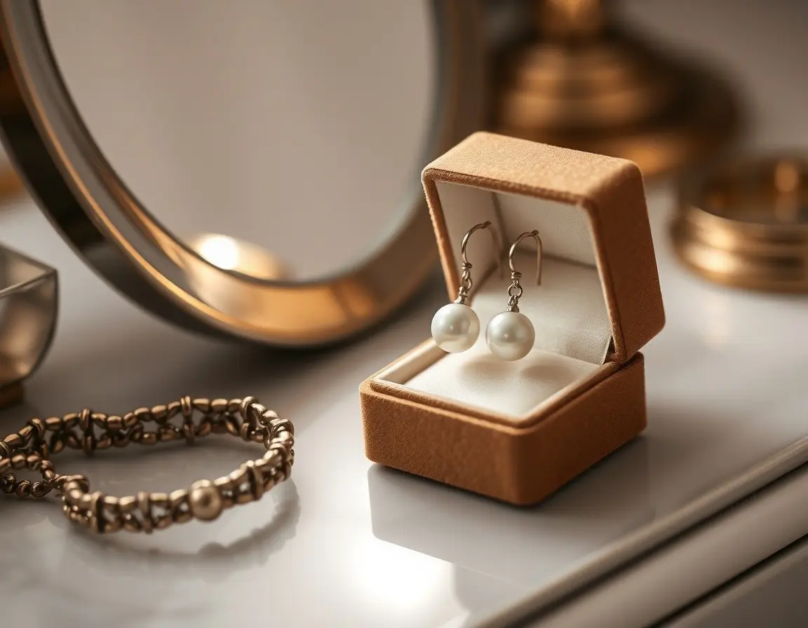 Orecchini Pendenti con Perle