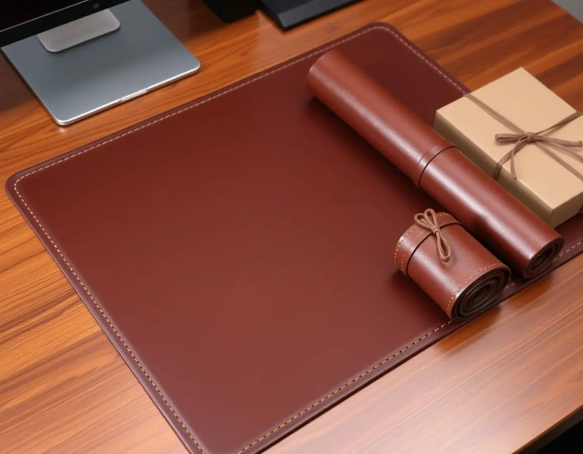 Tappetino da Scrivania in Pelle