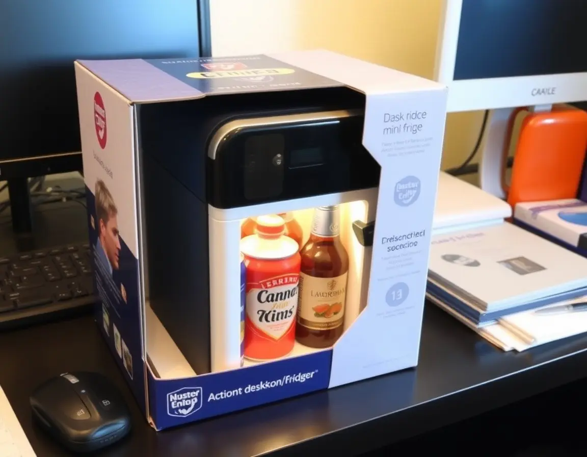 Mini Frigorifero da Scrivania Retrò