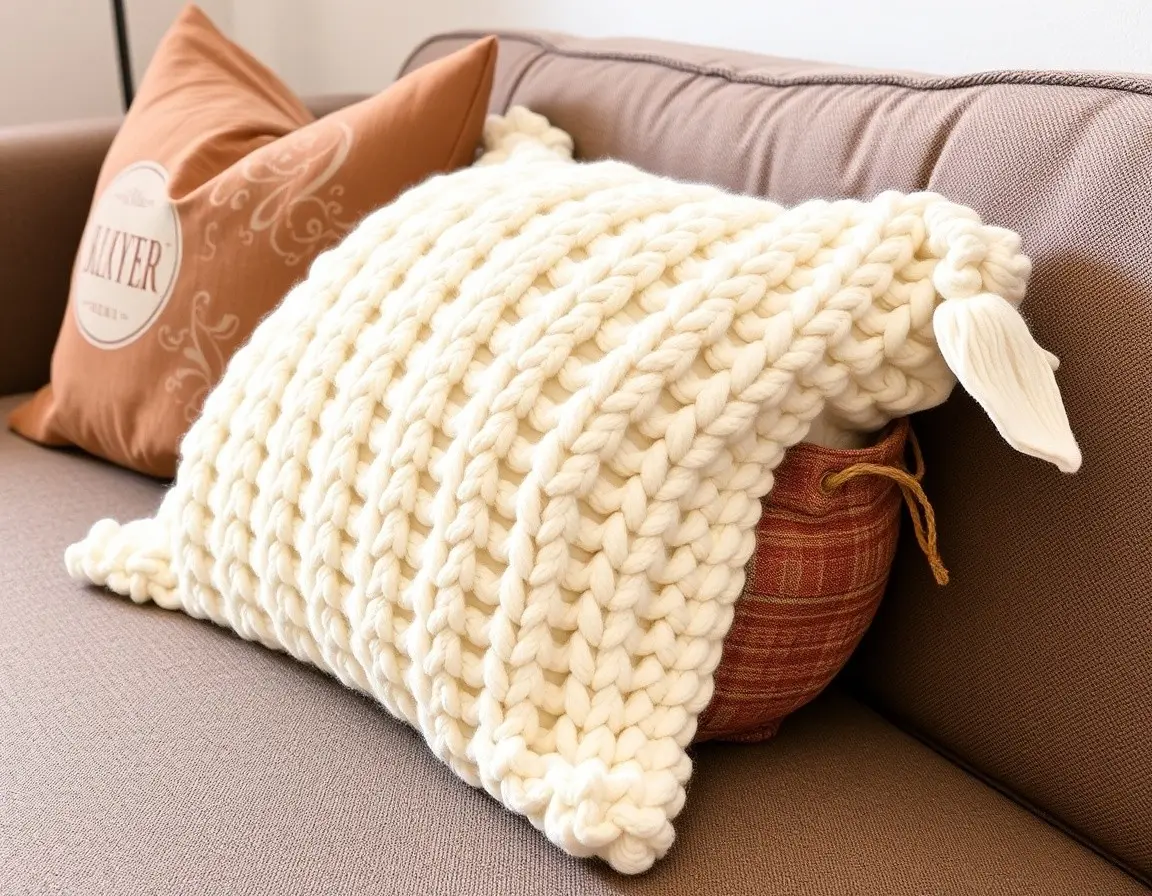 Fodera per Cuscino in Maglia Spessa